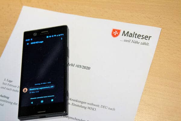 SMS-Versand im Malteser Hilfsdienst