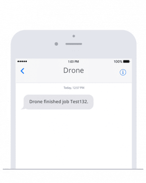 Send SMS notifications in Drone