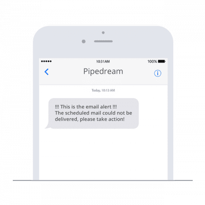 Implement sending SMS in Pipedream to send notifications