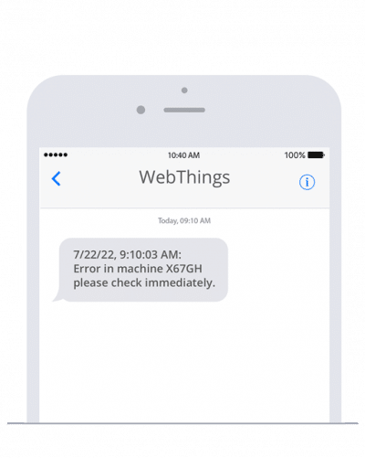 Send SMS with WebThings, for example to implement an alarm function.